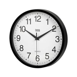 Teesa Clock Analog Wall Universal 25 cm TSA0037B Black