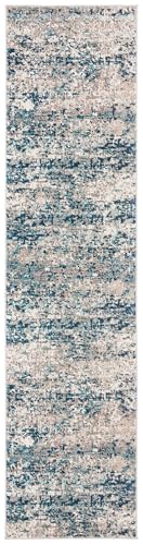 Safavieh Boho Rug for Living Room, Dining Room, Bedroom - Madison Collection, Short Pile, in Green and Turquoise, 91 x 91 cm