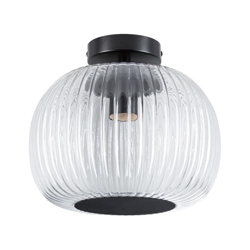 Paulmann 71146 Selection Bathroom Ruya IP44 E27 230V max. 60W Glass, Black matt Wall/Ceiling luminaire, Bathroom Lighting – lamp not Included