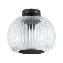 Paulmann 71146 Selection Bathroom Ruya IP44 E27 230V max. 60W Glass, Black matt Wall/Ceiling luminaire, Bathroom Lighting – lamp not Included