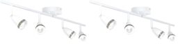 National Lighting Led Celing Lights Rotatable, 4 Way Ceiling Spolights, Gloss White Finish, for Living Room, Kitchen, Bedroom, GU10 Led Compatible (Pack of 2)