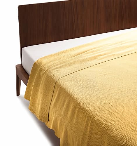 Guzzini Classic – Double Bedspread 220 x 260 cm, 100% OekoTex Certified Cotton, Double Bed Quilt, Spring Soft Lightweight Summer Quilt, Quilted Blanket Breathable in All Seasons