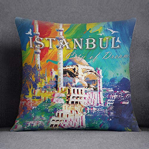 Bonamaison Decorative Cushion Cover, Throw Pillow Case, Size: 45X45 Cm - Designed and Manufactured in Turkey