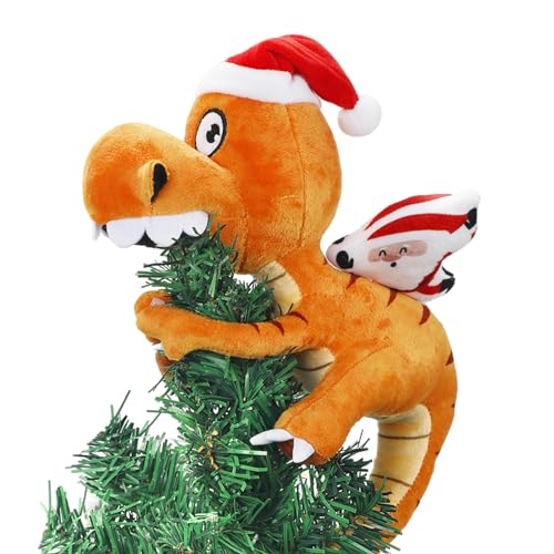 Shappy Christmas Tree Topper 10 x 8 Inch Large Funny Animal Tree Topper Plush Hanging Christmas Ornaments Cute Adorable Xmas Decorations for Holiday Birthday Party Favors