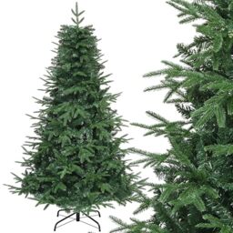 YITAHOME 182 cm Premium Artificial Christmas Tree, Approx. 900 Tips, PE Injection Moulded & PVC, Lifelike Christmas Tree with Metal Stand & Folding System Frame, Quick Assembly for Home Shops, 182 x