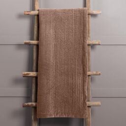 Voyage Maison Haze Throw – Velvet Hand-Quilted Designer Soft Luxury (Coral - 140X220cm)