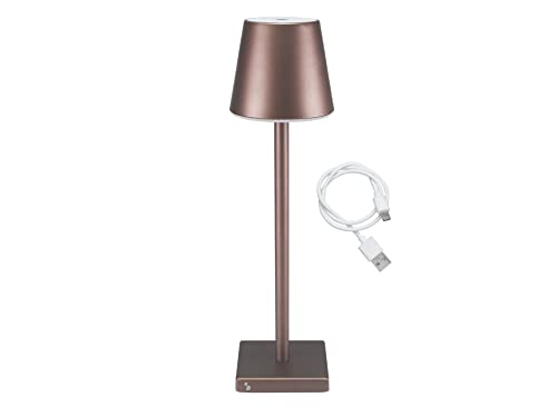 BEPER P201UTP103 Cordless Lamp Touch for Table, Desk - USB Rechargeable Table Lamp for Indoor and Outdoor (Corten)