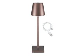 BEPER P201UTP103 Cordless Lamp Touch for Table, Desk - USB Rechargeable Table Lamp for Indoor and Outdoor (Corten)