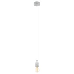 EGLO Pendant Lamp Avoltri, Dining Table pendant light, Wood in White Patina