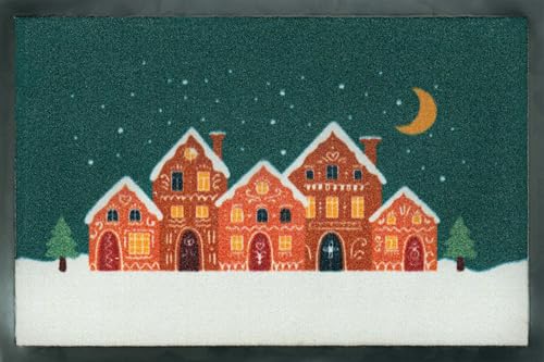 Casita Living Billboard doormat, Winter Wonderland Dark Blue 50x75cm, inside and outside, washable