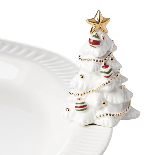 Lenox 894248 Profile Popper Christmas Tree Charm - Porcelain with 24k gold accents - pushes into serving dishes, serveware not included - Christmas collectible