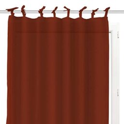 Soleil d'ocre Cotton Net Curtains 140 x 240 cm Brick