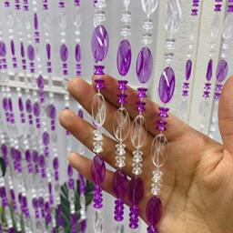 ZiDeTang Acrylic Beaded Door Curtain Décor Tassel Room Divider Curtain for Doorway (Purple, 100cm by 195cm)