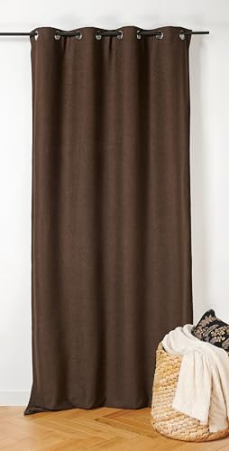 Linder Inuit Curtain with Eyelets 140 x 260 cm Chocolate