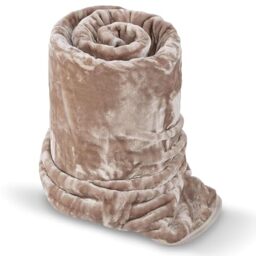 Rapport Home Luxury Dyed Mink Throw Blanket (150 x 200 cm) Latte