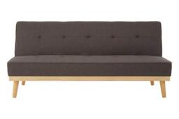 Premier Housewares 3 Seater Sofa Bed Grey Sofa Bed Double Adult Linen Upholstery Sofas for Living Room Grey Sofa Bed Rubberwood Legs Sofa Beds 3 Seater