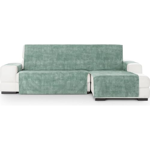 ECOMMERC3 Chaiselong Extra Right Universal and Versatile Sofa Cover - Aquamarine Colour Chaiselong Sofa Cover Protector Easy to Install for Back, Seat and Arms