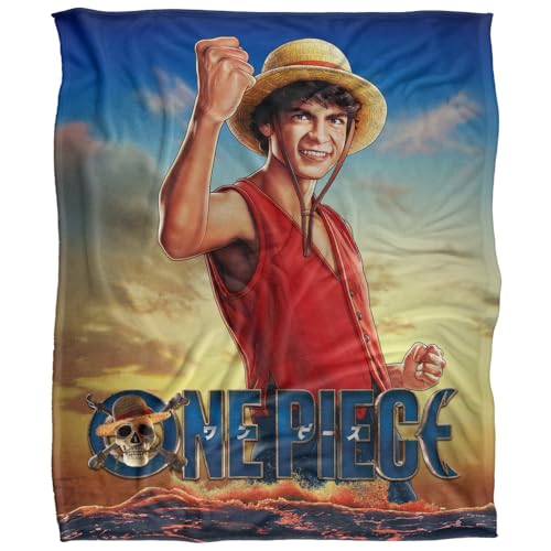 One Piece Luffy Fist Pump Silky Touch Super Soft Throw Blanket 152 X 127 Cm