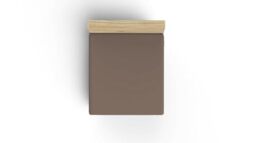 Premium Ranforce Queen XL Fitted Sheet, 100% Cotton, 150 x 200 + 40 cm, 117 g/m², Elegant Brown Colour, Soft, Durable & Perfect for Cosy Bedrooms