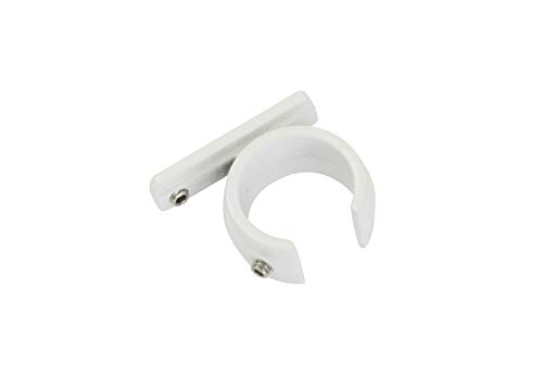 Gardinia Chicago Series Ring Adaptor for Universal Curtain Rods Diameter 20 mm Metal White Pack of 2
