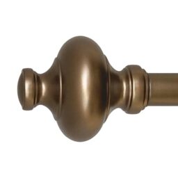 Cardiff 12-20 Inch Adjustable Side Curtain Rod Set Pair, 1 Inch Diameter in Dark Bronze