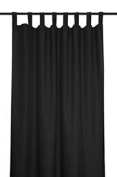 Lovely Casa Nelson Curtain 135 x 260 cm 100% Polyester Black