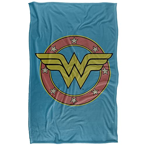 Wonder Woman Circle W Silky Touch Super Soft Throw Blanket 91 x 147 Cm