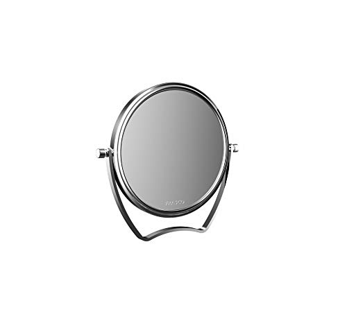 Frasco Mirror - Ø 140 mm - Hand held mirror with 5x magnification, suitable as a portable and compact travel and cosmetic mirror for make-up