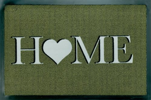 Casita Living Billboard doormat, Home Green 50x75cm, inside and outside, washable