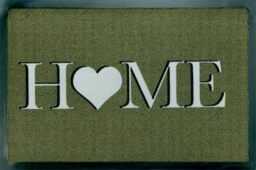 Casita Living Billboard doormat, Home Green 50x75cm, inside and outside, washable