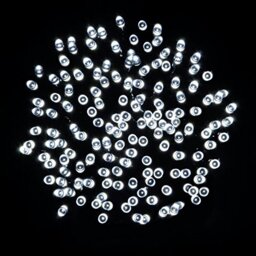 Mr Crimbo 360 White USB Power LED Christmas Lights 8 Function Flashing Chase Timer Outdoor