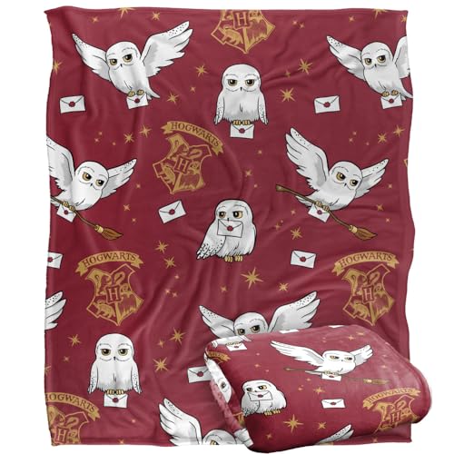 Harry Potter Blanket, 152 x 127 cm Hedwig AOP Silky Touch Super Soft Throw Blanket