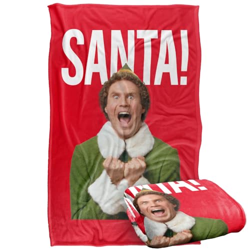 Elf Christmas Saaaaaanta Silky Touch Super Soft Throw Blanket 91 x 147 Cm