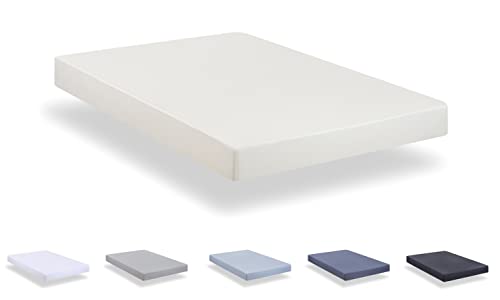 Todocama - Fitted sheet in extra soft brushed microfibre. (Bed 105 x 190/200 cm, Beige)