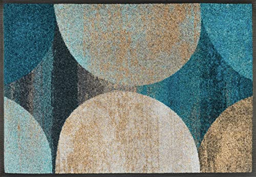 Wash + Dry Door Mat, Top: 100% Polyamide, blau, 50 x 75