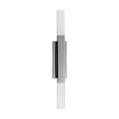 Eglo LED wall lamp Alcudia, up and Down Light, Hallway and Bathroom Lighting Fixture Made of Chrome-Coloured Metal and Satin-Finished Plastic, Warm White, IP44