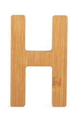 Small Foot 12061 ABC Letter H Made of Sustainable Bamboo Can Be Combined with Other Letters as Decoration or Door Sign