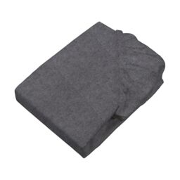 SETEX Flannelette Fitted Sheet Melange, 200 x 200 cm Fitted Sheet, Approx. 90% Cotton/Approx. 10% Polyester, Bed Sheet in Dark Grey