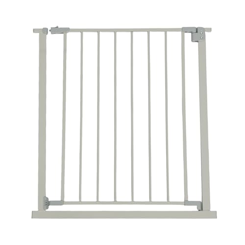 Relaxdays safety gate, 75–80 cm, no drilling required, for babies & toddlers, for stairs & doors, clamp-on design, grey