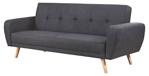 Birlea Furniture Farrow Large Sofa Bed Sofabed, Fabric, Grey