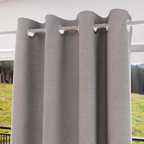 Soleil d'ocre Eclipse Blackout Curtain, Polyester, Grey, 140 x 180 cm
