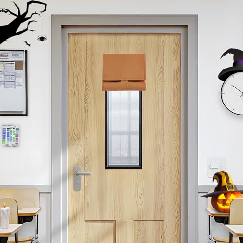 Vatge Classroom Window Cover, French Curtain for Office, Front Door Curtain for Privacy, 1 Panel, W8 x L36, Terracotta
