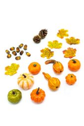 HEITMANN DECO Autumn Decoration Set, Orange/Brown, 1090587, Approx. 19 x 21 x 5.5 cm