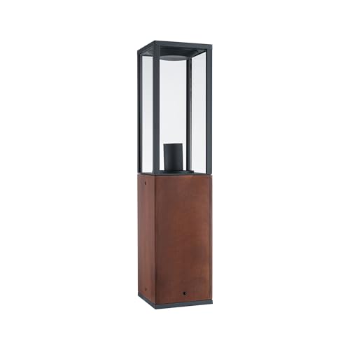 Paulmann 94676 LED Outdoor luminaire Light Object Timba IP44 600 mm Bollard Light lamp not Included Rectangular max. 60 watt Outdoor Wood E27