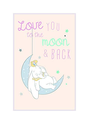 Komar Disney Wall Picture Dumbo Moon - Nursery - Baby Room Decoration Art Print - Size 50 x 70 cm (Width x Height) - Without Frame - WB029-50 x 70 cm