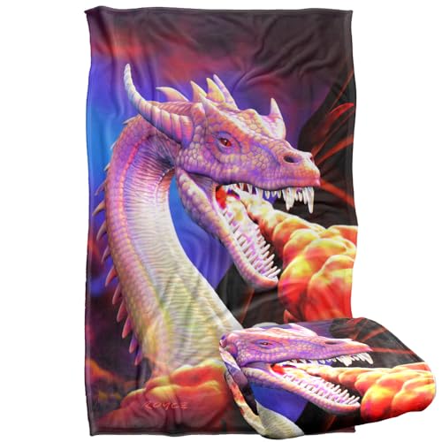 Jq Licensing - Royce Mcclure Dragon Fire Silky Touch Super Soft Throw Blanket 91 x 147 Cm