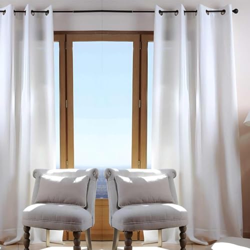 Stof - Duo Blackout Curtain Plain Cotton Ecru 240 x 135 cm