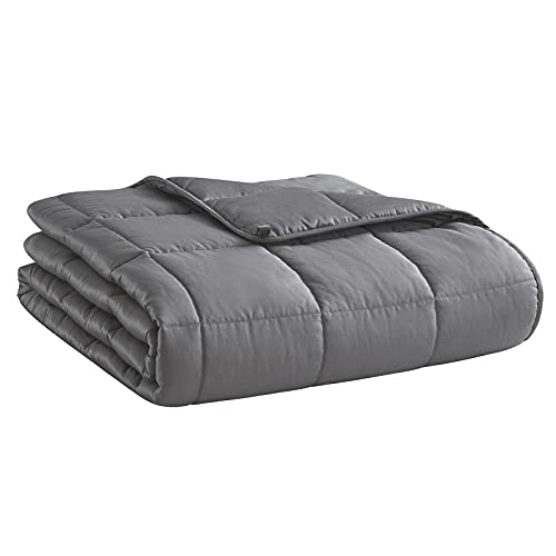"Weighted Blanket (15lbs 60""x80"" Queen Size) Cooling Breathable Heavy Blanket Microfiber Material with Glass Beads Big Blanket for Adult All-Season Summer Fall Winter Soft Thick Comfort Blanket"