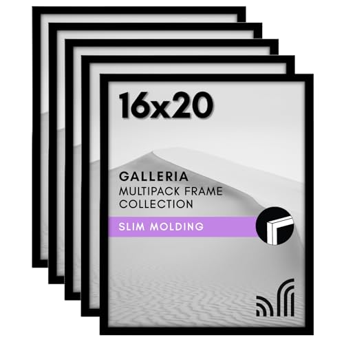 Americanflat 16x20 Gallery Wall Frame Set of 5 in Black - Picture Frames Collage Wall Decor Includes Hanging Hardware for Horizontal or Vertical Display