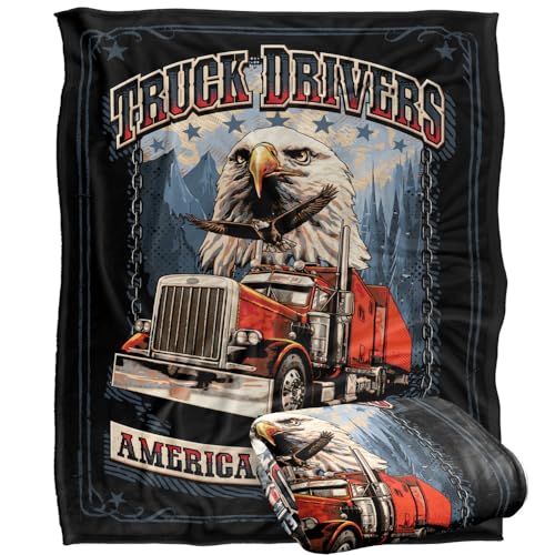 Jq Licensing - Rle Semi-Truck Drivers Keep America Running Silky Touch Super Soft Throw Blanket 152 X 127 Cm